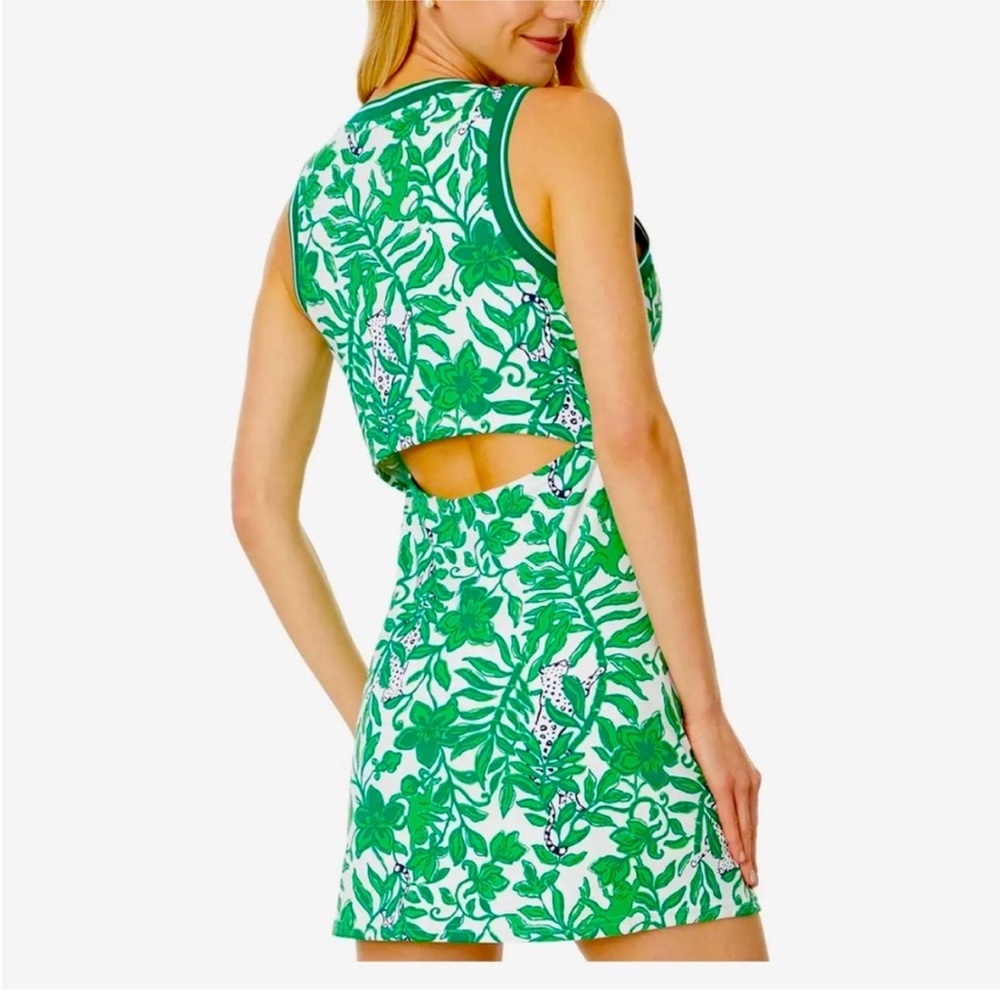 NWOT Lilly Pulitzer UPF 50+ Luxletic Kick Serve Dress FIDDLE LEAF GREEN Size M - Picture 4 of 13